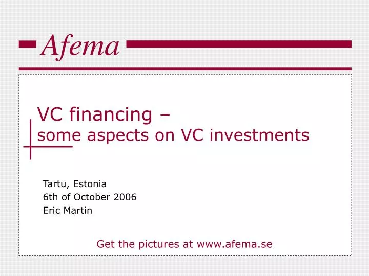 vc financing some aspects on vc investments