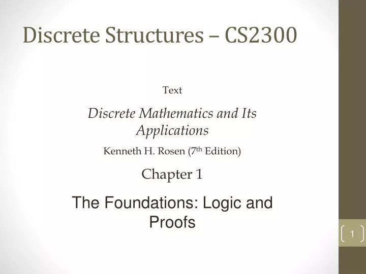 discrete structures cs2300