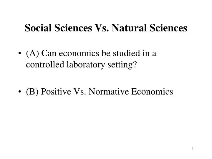 social sciences vs natural sciences