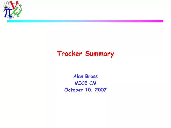 tracker summary