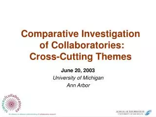 Comparative Investigation of Collaboratories: Cross-Cutting Themes