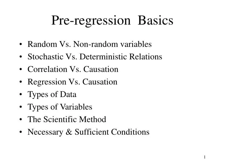pre regression basics