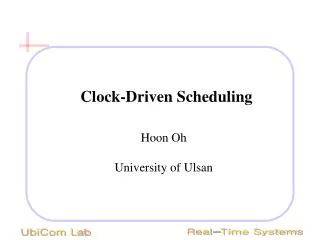 Clock-Driven Scheduling