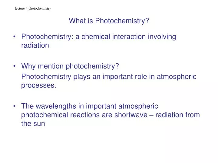 what is photochemistry