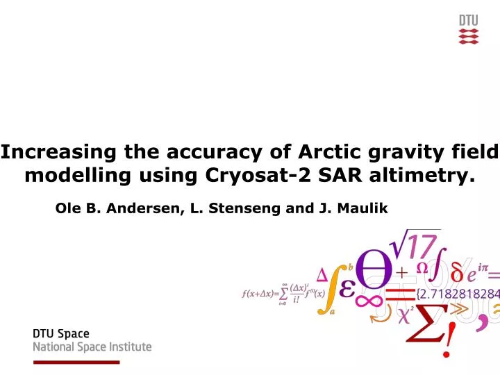 increasing the accuracy of arctic gravity field modelling using cryosat 2 sar altimetry
