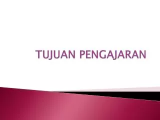 tujuan pengajaran