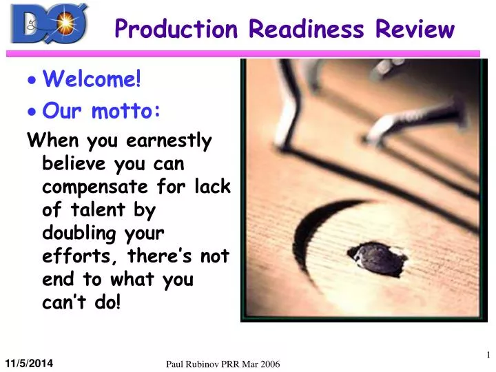 production readiness review