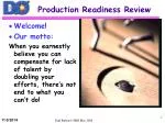 Production Readiness Review - slide 1