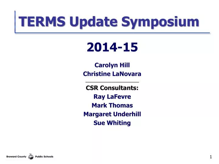 terms update symposium