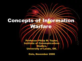 Concepts of Information Warfare