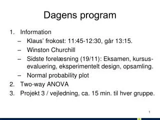 dagens program