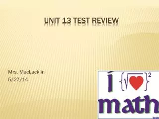 Unit 13 Test Review