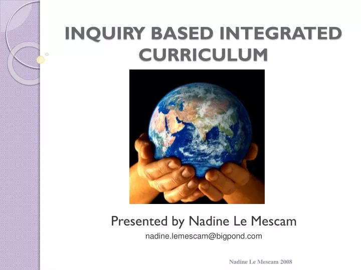 inquiry based integrated curriculum