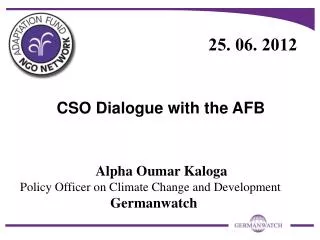 CSO Dialogue with the AFB