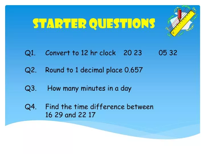 starter questions