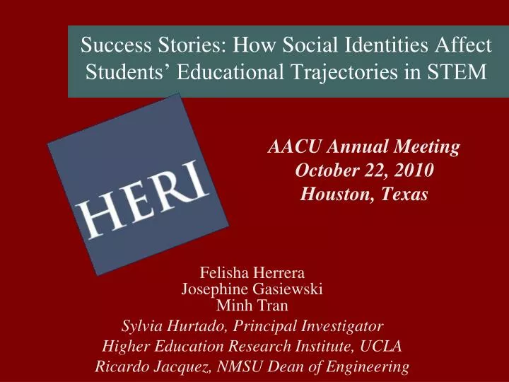 success stories how social identities affect students educational trajectories in stem