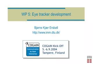 WP 5: Eye tracker development