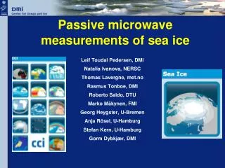 Passive microwave measurements of sea ice