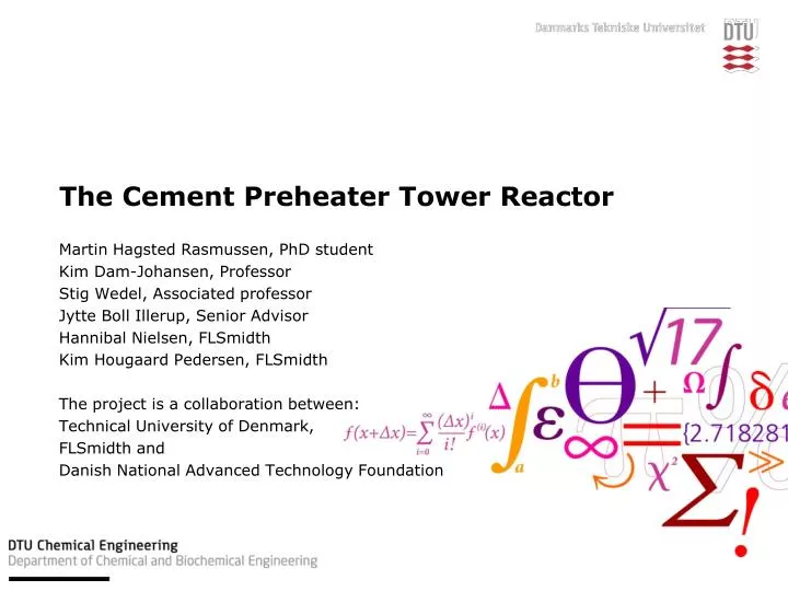the cement preheater tower reactor