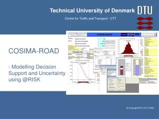 COSIMA-ROAD - Modelling Decision Support and Uncertainty using @RISK