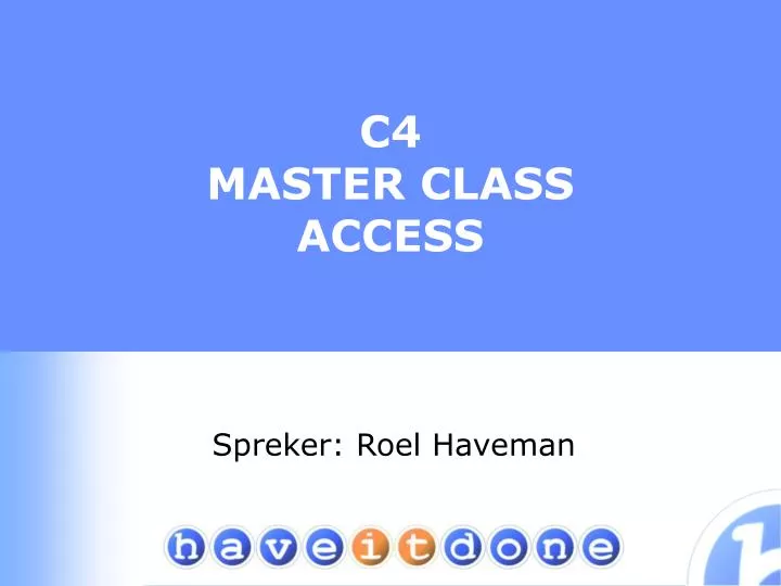 c4 master class access