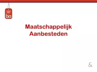 maatschappelijk aanbesteden