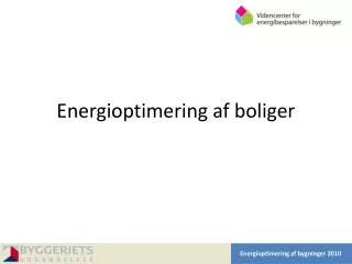 energioptimering af boliger