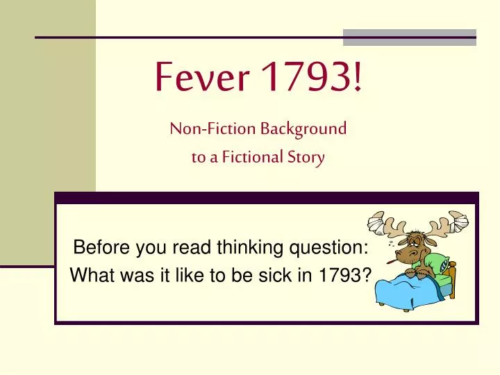 fever 1793 non fiction background to a fictional story