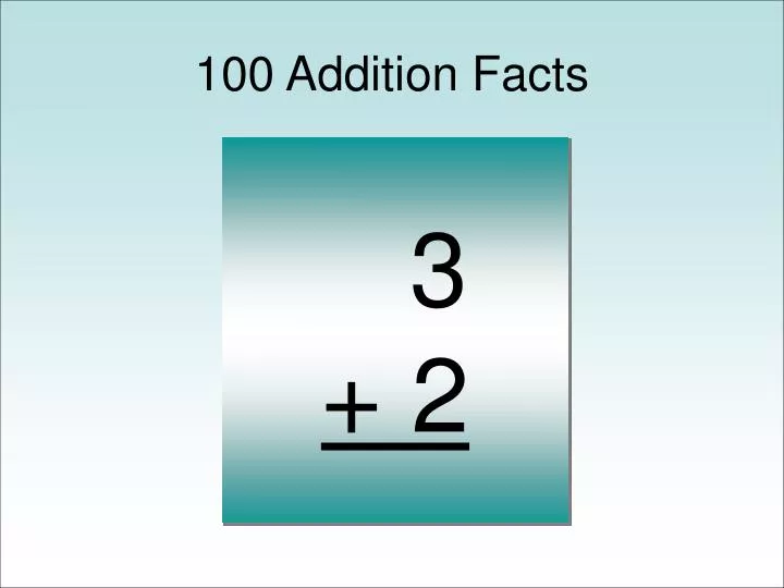 100 addition facts