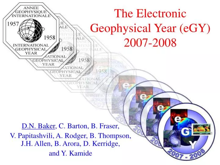 the electronic geophysical year egy 2007 2008