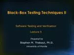 Black-Box Testing Techniques II