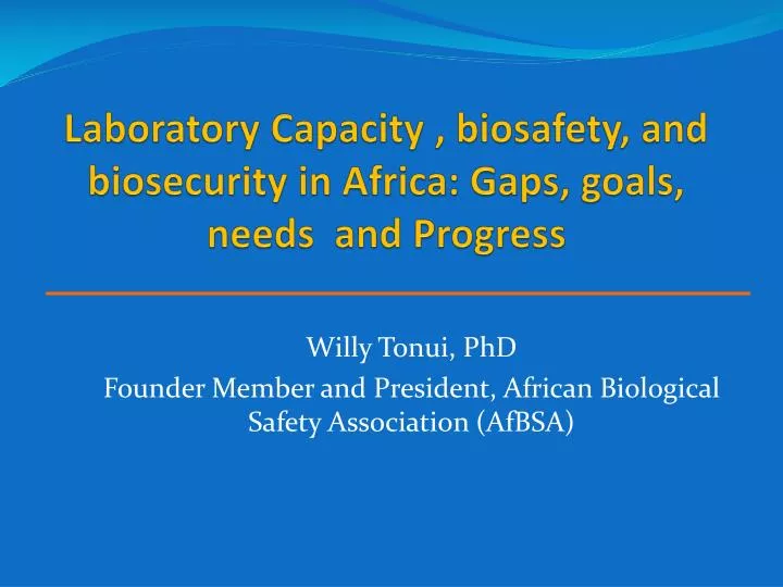 laboratory capacity biosafety and biosecurity in africa gaps goals needs and progress