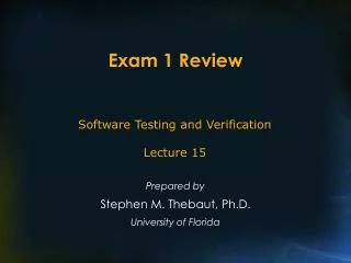 Exam 1 Review