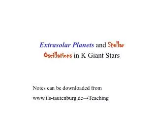 Extrasolar Planets and Stellar Oscillations in K Giant Stars