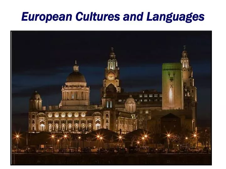 european cultures and languages