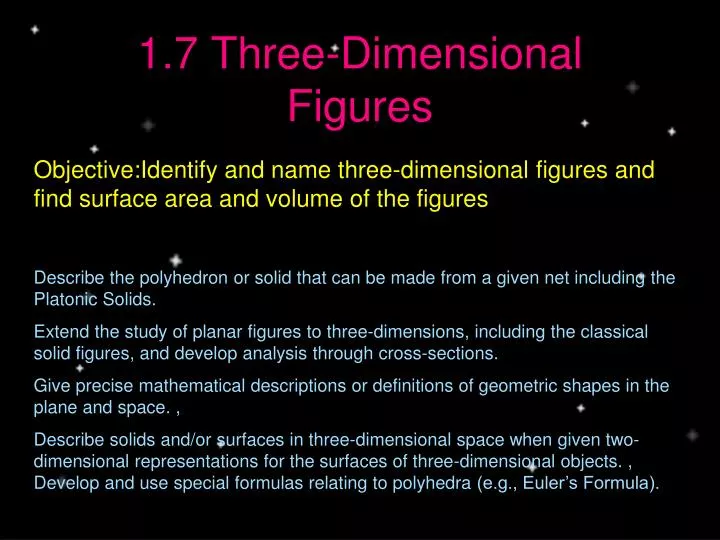 1 7 three dimensional figures