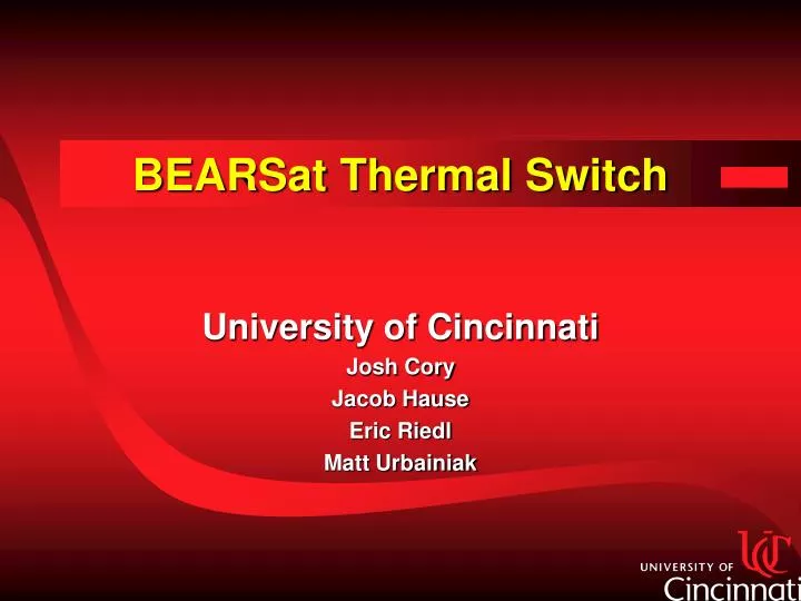 bearsat thermal switch