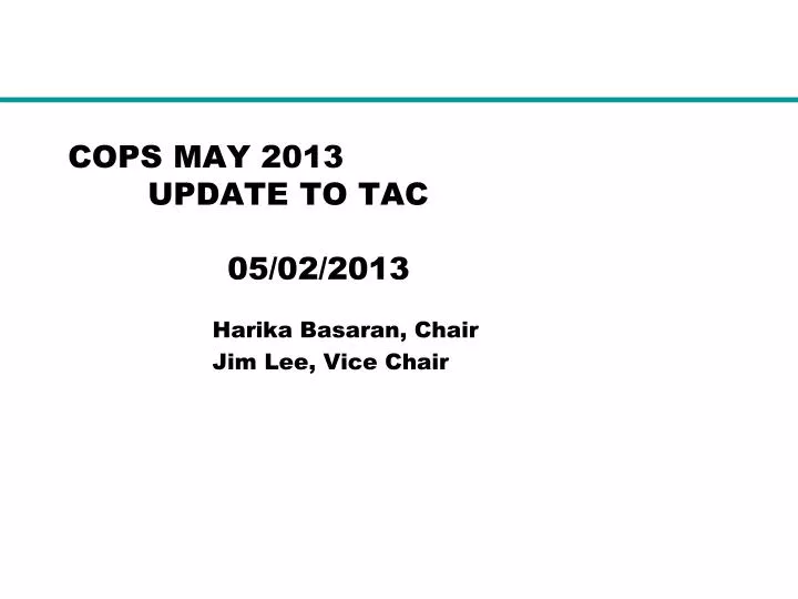 cops may 2013 update to tac 05 02 2013