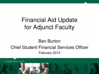 Financial Aid Update for Adjunct Faculty