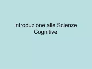 introduzione alle scienze cognitive