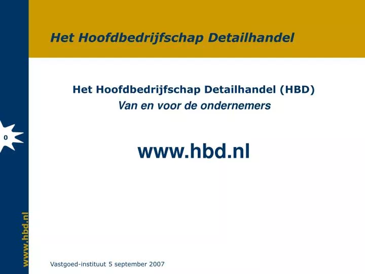 het hoofdbedrijfschap detailhandel