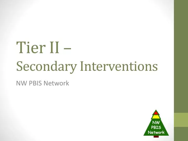 tier ii secondary interventions