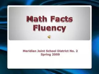 Math Facts Fluency