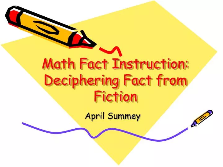 math fact instruction deciphering fact from fiction