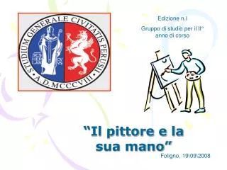il pittore e la sua mano