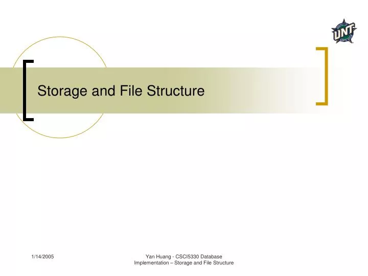 storage and file structure