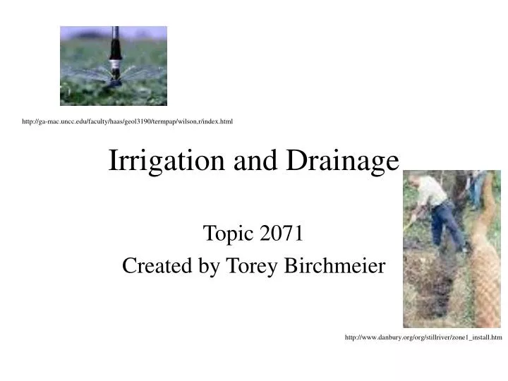 irrigation and drainage