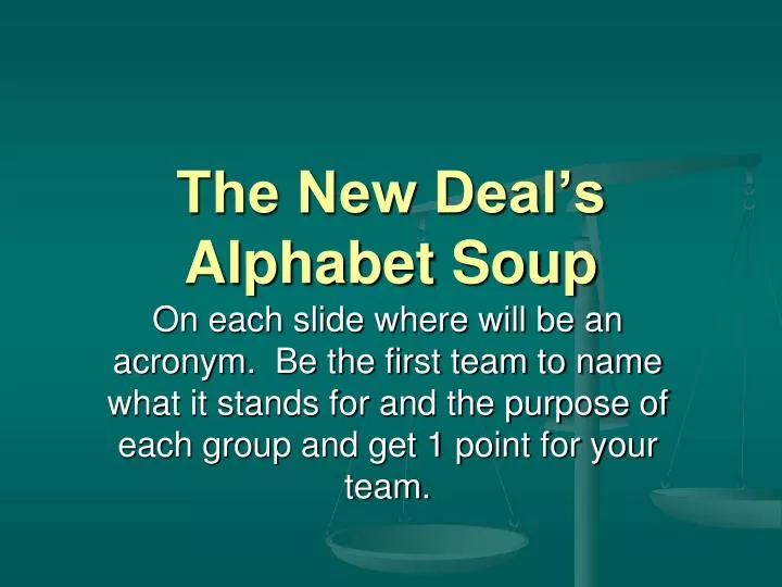 the new deal s alphabet soup