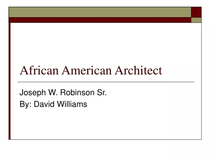 african american architect