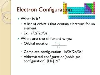 Electron Configuration